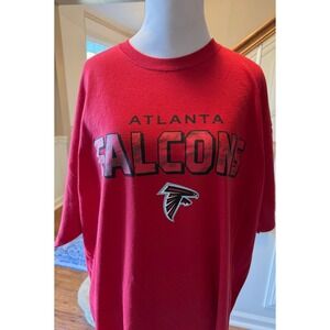 NFL Team Apparel Atlanta Falcons Mens T-Shirt Red XL Short Sleeve Graphic Tee